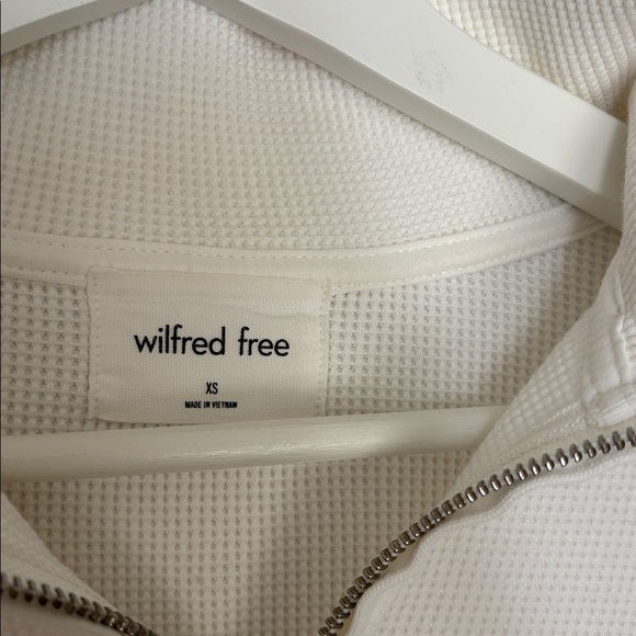 NEW Aritzia Wilfred Free Loft Longsleeve Quarter-Zip Pullover Waffle size xs - Picture 2 of 5